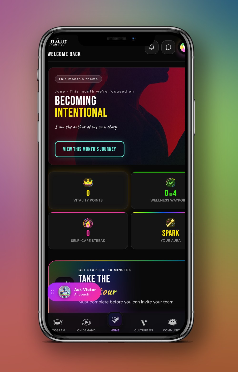 The Vitality Project app