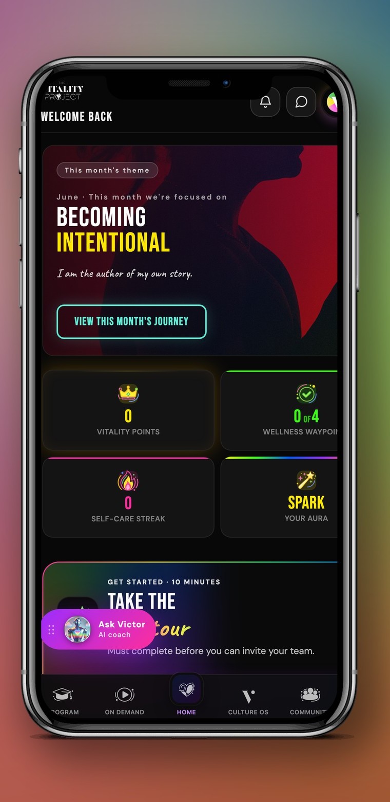 The Vitality Project app