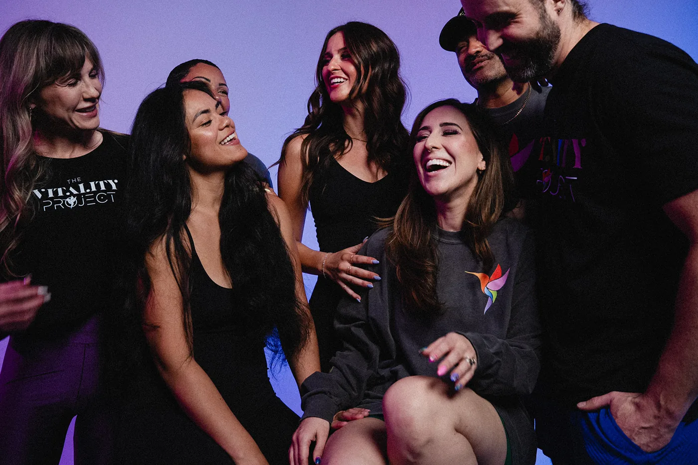 Vitality Project team members laughing together in the studio