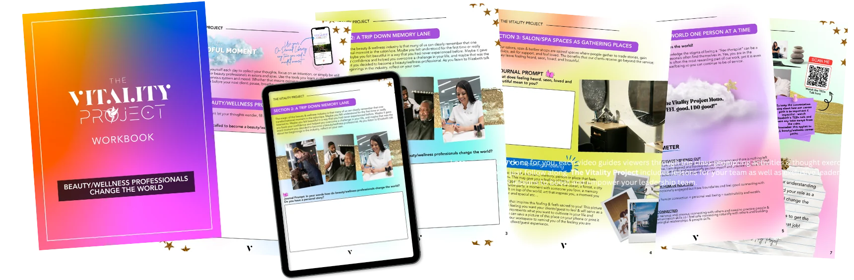 Pages from The Vitality Project workbook